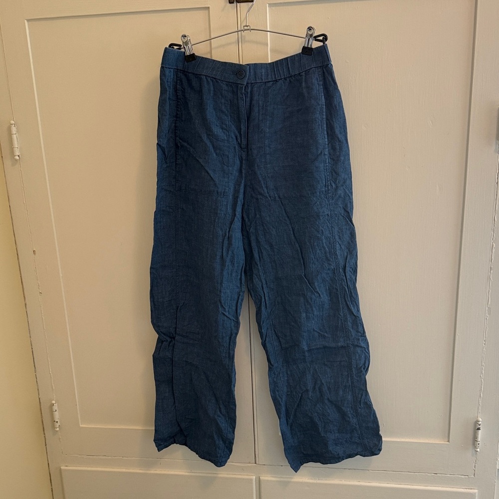 Eileen Fisher Indigo Linen Women’s Pants